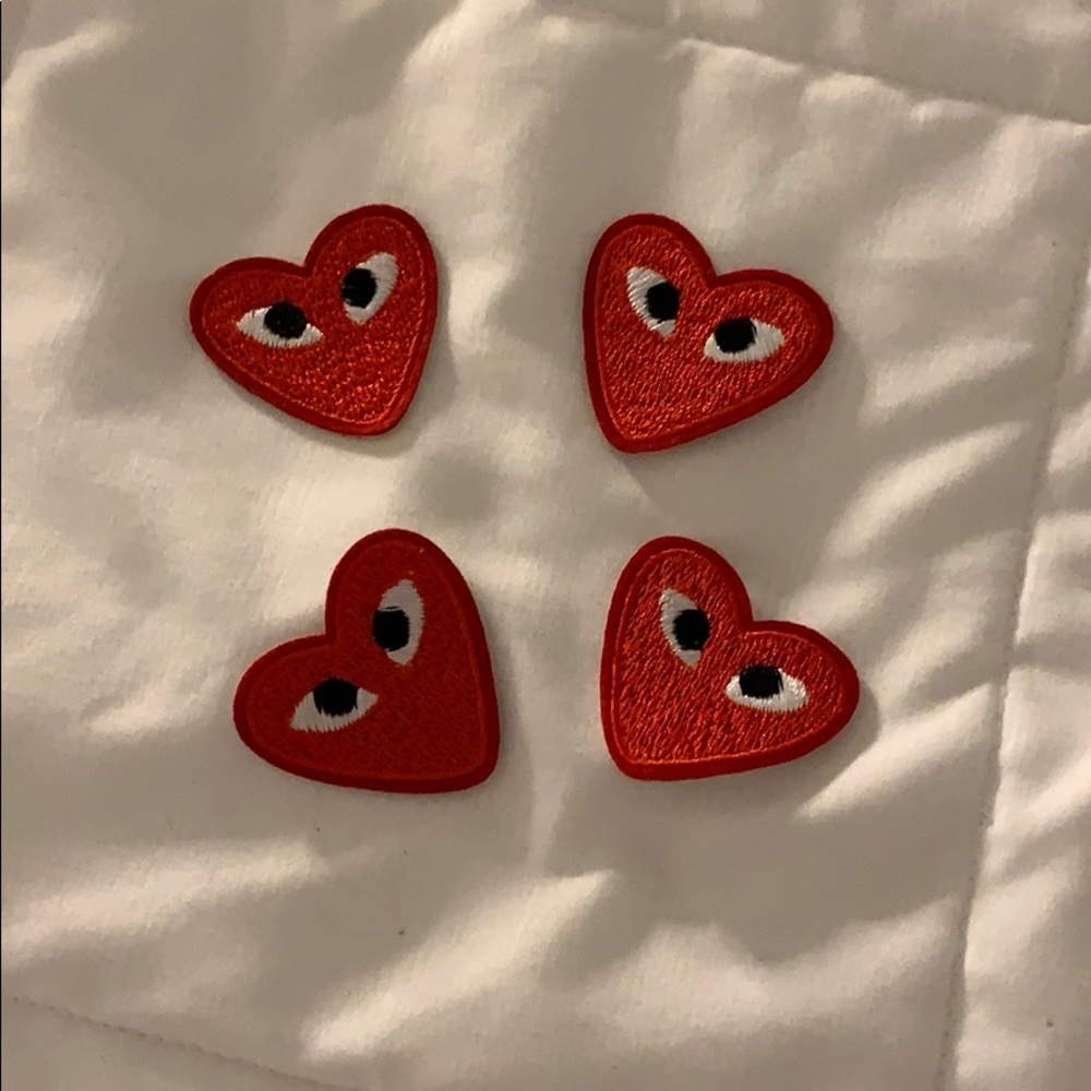 CDG iron on fabric patches